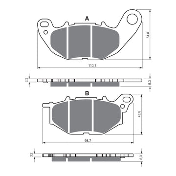 GOLDfren Brake Pads GF369 - GP5 - Indent