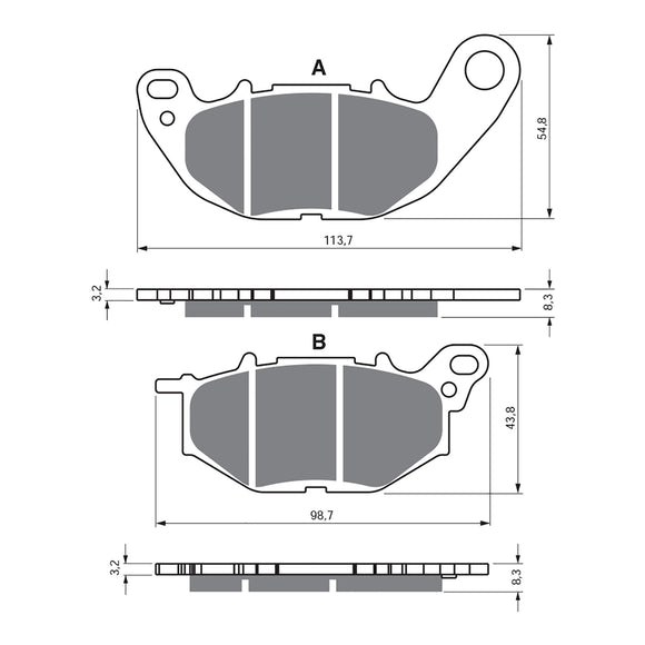 GOLDfren Brake Pads GF369 - GP5 - Indent