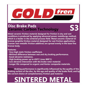 GOLDfren Brake Pads Sintered Sports GF387 - S3