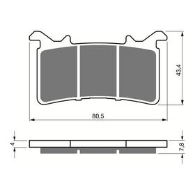GOLDfren Brake Pads Sintered Sports GF415 - S3
