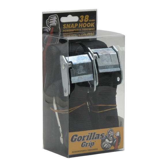 Gorillas Grip Tie Down 38mm S-Hook - Black / Black Loop