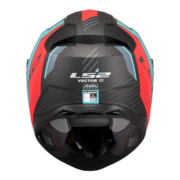 LS2 FF811 Vector II Carbon Grid Helmet - Cyan