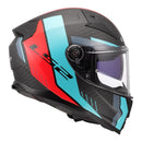 LS2 FF811 Vector II Carbon Grid Helmet - Cyan