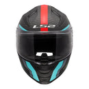 LS2 FF811 Vector II Carbon Grid Helmet - Cyan