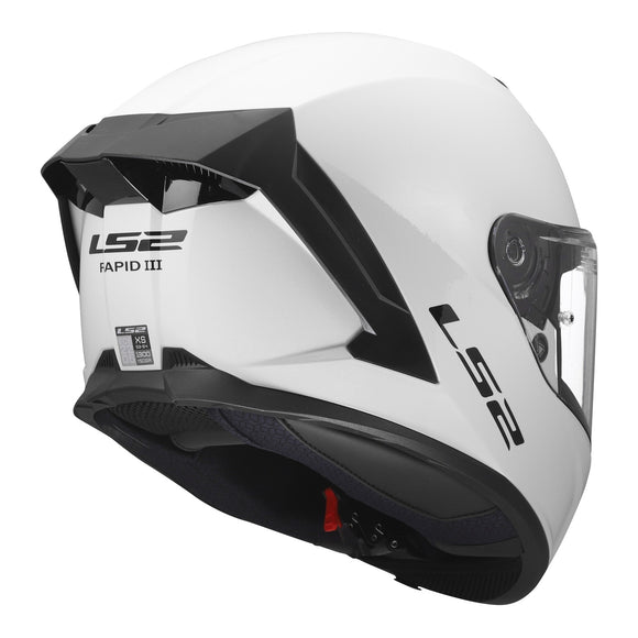 LS2 FF820 Rapid III Solid Helmet - Gloss White
