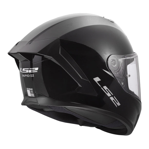 LS2 FF820 Rapid III Solid Helmet - Gloss Black