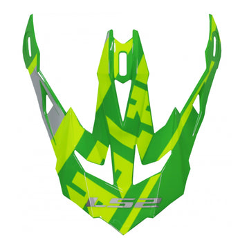 LS2 MX700 Gammax Helmet Peak - Hi-Vis Yellow Green