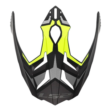 LS2 MX701 Focus Helmet Peak - M. Titanium H-V Yellow