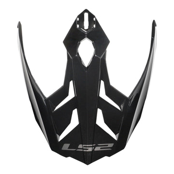 LS2 MX701 Helmet Peak - Gloss Black