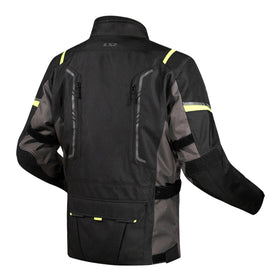 LS2 Narvik Men's Jacket - Grey / Black / Hi-Vis Yellow