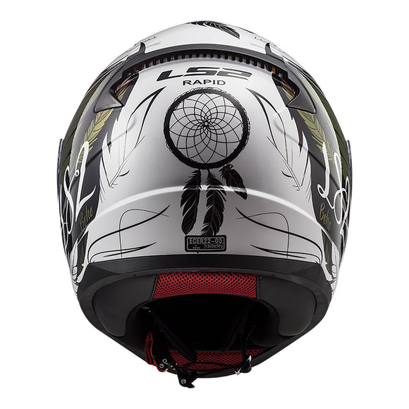LS2 FF353 Rapid Boho Helmet - White / Black / Purple