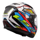 LS2 FF353 Rapid II XDron Helmet - White / Hi-Vis Orange / Blue