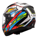 LS2 FF353 Rapid II XDron Helmet - White / Hi-Vis Orange / Blue