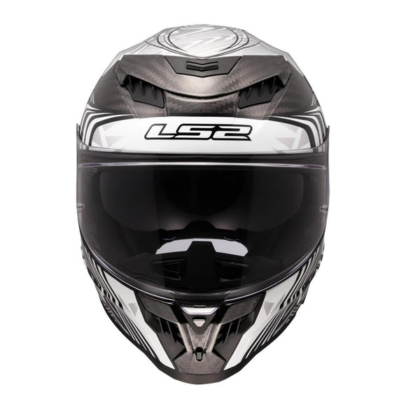 LS2 FF807 Dragon Carbon Enthum Helmet - Black / Silver 06