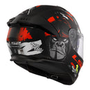 LS2 FF808 Stream II Angry Monkey Helmet - Matte Black / Red 06