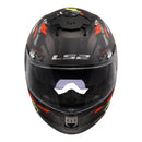 LS2 FF808 Stream II Angry Monkey Helmet - Matte Black / Red 06