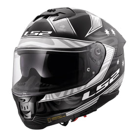 LS2 FF808 Stream II Galdam Helmet - Black / White