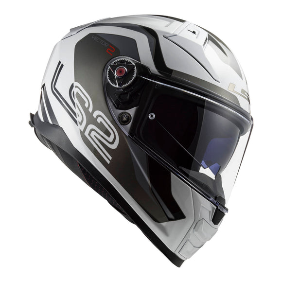LS2 FF811 Vector II Metric Helmet - White / Titanium / Silver