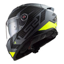 LS2 FF811 Vector II Splitter - Matte Titanium / Hi-Vis Yellow 06