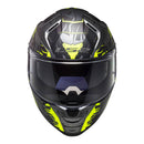 LS2 FF811 Vector II Techbot Helmet - Matte Titanium / Hi-Vis Yellow