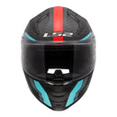 LS2 FF811 Vector II Carbon Grid Helmet - Cyan