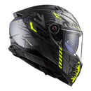 LS2 FF811 Vector II Techbot Helmet - Matte Titanium / Hi-Vis Yellow