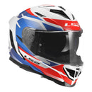 LS2 FF818 Storm III Komai Helmet - Whites / Blue / Red