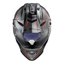 LS2 MX436 Pioneer Evo Knight Helmet - Titanium / Fluro Orange