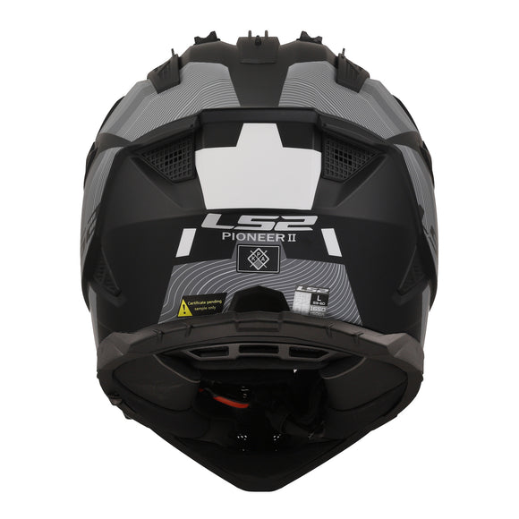 LS2 MX702 Pioneer II Hill Helmet - Matte Black / White 06
