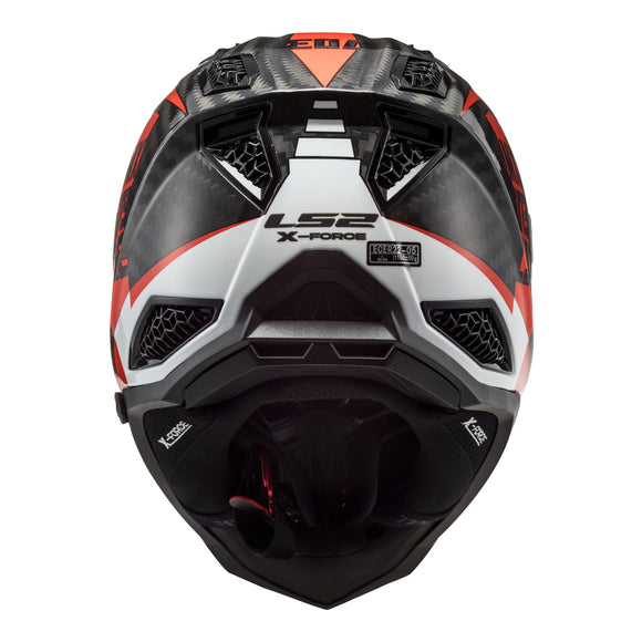 LS2 MX703 X-Force Carbon Helmet - Victory Red / White