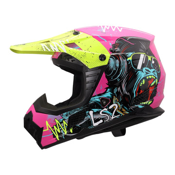 LS2 MX706J COZ Gorilla Junior Helmet - Gloss Purple
