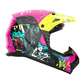 LS2 MX706J COZ Gorilla Helmet - Gloss Purple