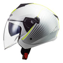 LS2 OF573 Twister II Luna Helmet - White / Silver