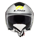 LS2 OF573 Twister II Luna Helmet - White / Silver