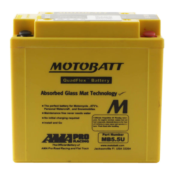 Motobatt Battery Quadflex 12V AGM - MB5.5U  *10