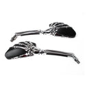 Whites Mirror Universal Skeleton Hand Chrome/Black 10mm (Pair)