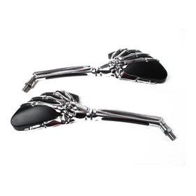 Whites Mirror Universal Skeleton Hand Chrome/Black 10mm (Pair)