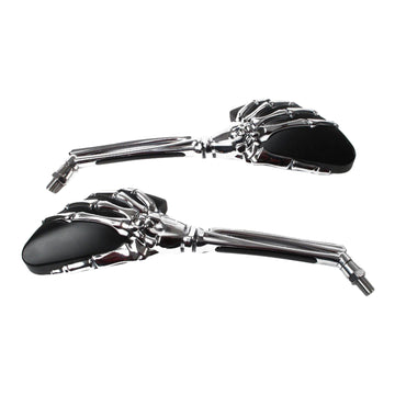 Whites Mirror Universal Skeleton Hand Chrome/Black 10mm (Pair)