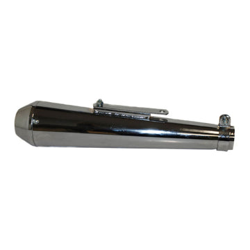 Whites Muffler Shorty Megaphone Reverse Cone - Chrome