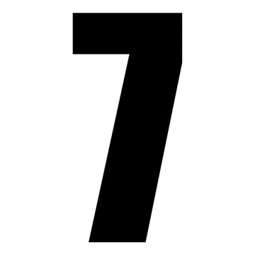 Whites Race Number - Black #7 (10 Pack)