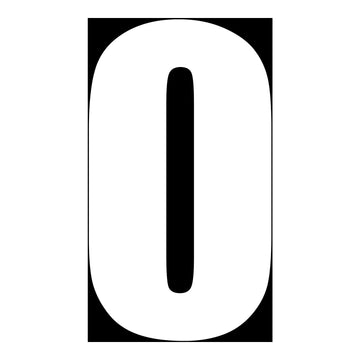 Whites Race Number - White #0 (10 Pack)