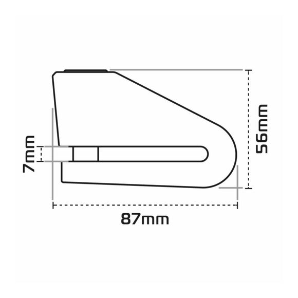 Oxford Alpha XD14 Stainless Disc Lock(14mm Pin) - Yellow