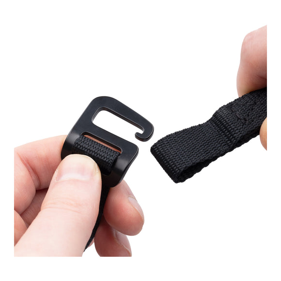 Oxford Atlas G-Hook 17mm X 1.2m Black (Pair)