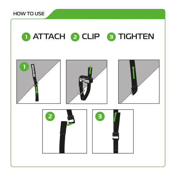 Oxford Atlas G-Hook 17mm X 1.2m Black (Pair)