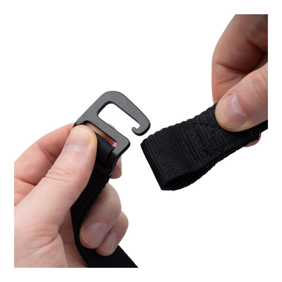 Oxford Atlas G-Hook 26mm X 2.0m Black (Pair)