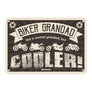 Oxford Garage Metal Sign: Biker Grandad, Like a Normal Grandad, But Cooler