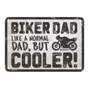 Oxford Garage Metal Sign: Biker Dad, Like a Normal Dad, But Cooler