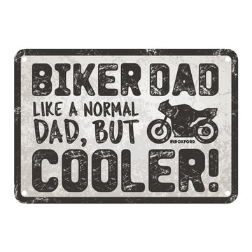 Oxford Garage Metal Sign: Biker Dad, Like a Normal Dad, But Cooler