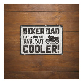 Oxford Garage Metal Sign: Biker Dad, Like a Normal Dad, But Cooler