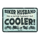 Oxford Garage Metal Sign: Biker Husband, Like a Normal Husband, But Cooler
